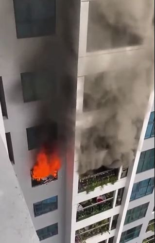 Nhóm bảo vệ tiếp cận căn nhà xảy ra hỏa hoạn cho biết, thời điểm trên, họ gọi cửa nhưng người nhà đi vắng. Họ buộc phải phá cửa vào trong rồi dùng nước khống chế đám cháy. 