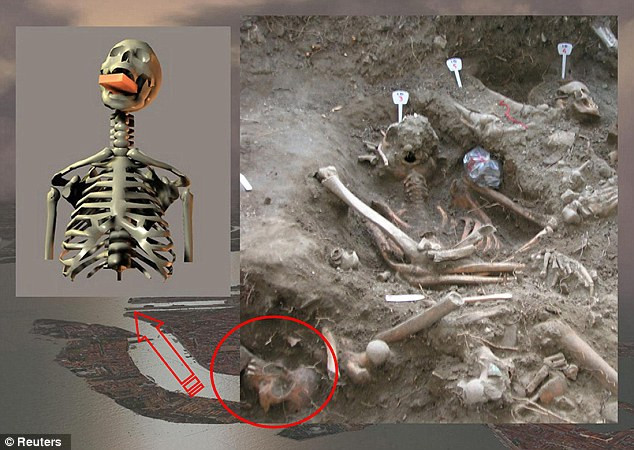 Theo các chuyên gia, bộ hài cốt nhét gạch trong miệng này có niên đại vào thế kỷ 16.