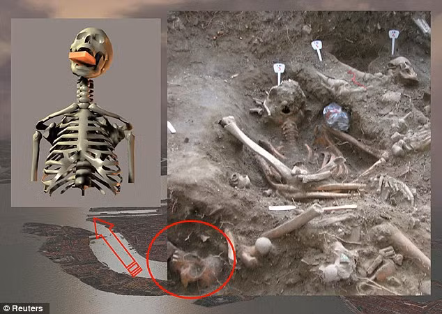 Theo các chuyên gia, bộ hài cốt nhét gạch trong miệng này có niên đại vào thế kỷ 16.