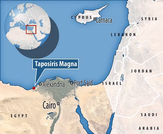 Từ đây, họ nhận định, ngôi mộ của Nữ hoàng Cleopatra và người tình Mark Anthony có thể cũng nằm ở Taposiris Magna.