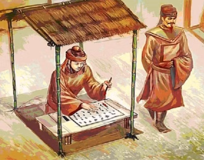 Trong một lần tiếp sự thần Trung Quốc, Nguyễn Nghiêu Tư đã hiến kế giúp vua đánh bại sứ thần phương Bắc trong trò chơi đánh cờ.