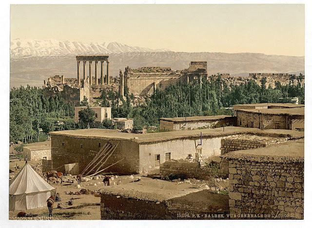 Khung cảnh yên bình ở Baalbek, Li Băng.
