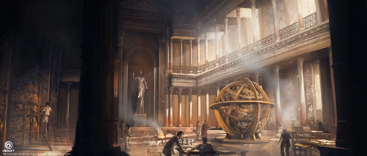 Cũng tại thư viện này, Eratosthenes đo được đường kính của Trái đất, Euclid phát hiện ra các định luật hình học và Ptolemy viết nên tác phẩm Almagest nổi tiếng lịch sử.