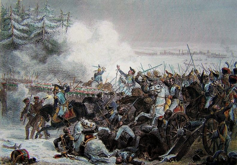 Lãnh đạo quân sự của Nga và Áo cho rằng sườn phải là điểm yếu chí mạng của lực lượng do Napoleon dẫn dắt nên quyết định dồn lực tấn công vào vị trí này.