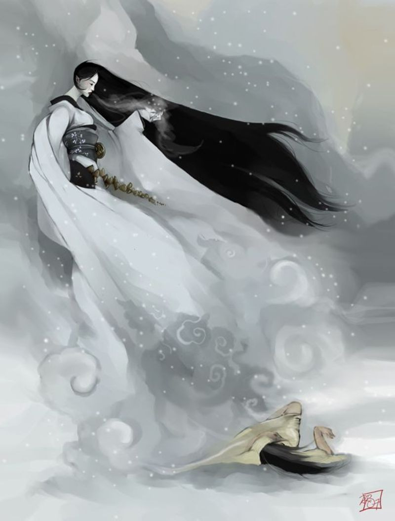 Yuki-onna thoắt ẩn thoắt hiện trong những ngày tuyết rơi. Không ai có thể biết "tuyết yêu" này đến từ đâu hay khi nào xuất hiện.