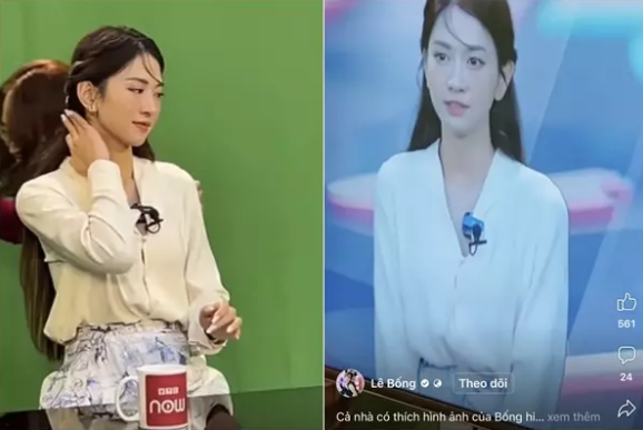 Cô nàng thử sức với công việc MC, xuất hiện với những bộ trang phục kín đáo, trưởng thành hơn.