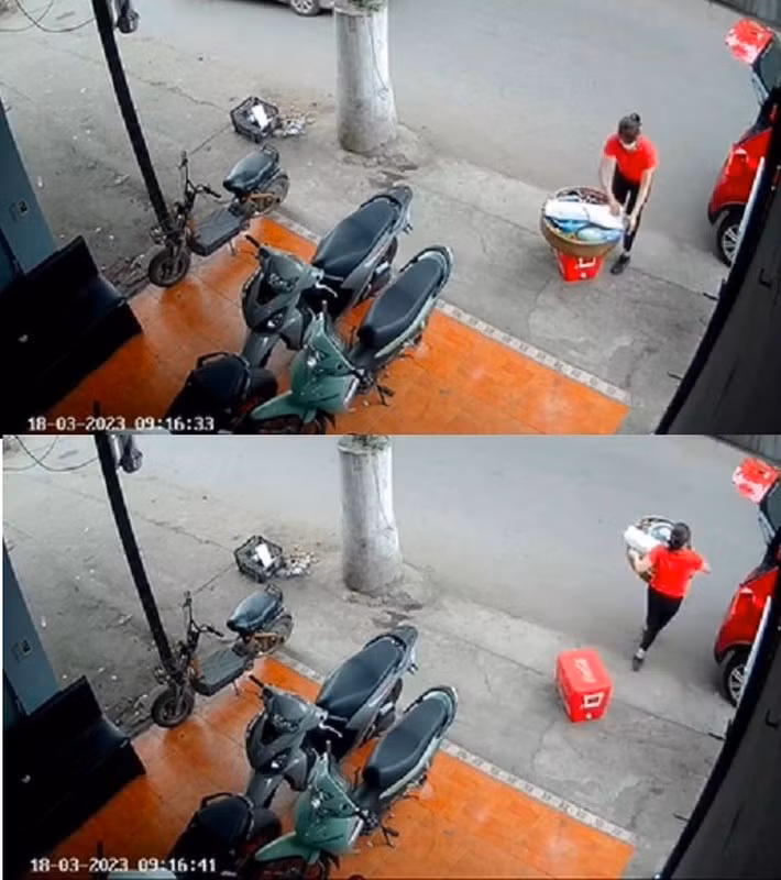 Hình ảnh chị bán xôi nhanh nhẹn đánh ô tô và xếp thúng xôi vào trong cốp xe để rời đi từng làm cư dân mạng không tin vào mắt mình.