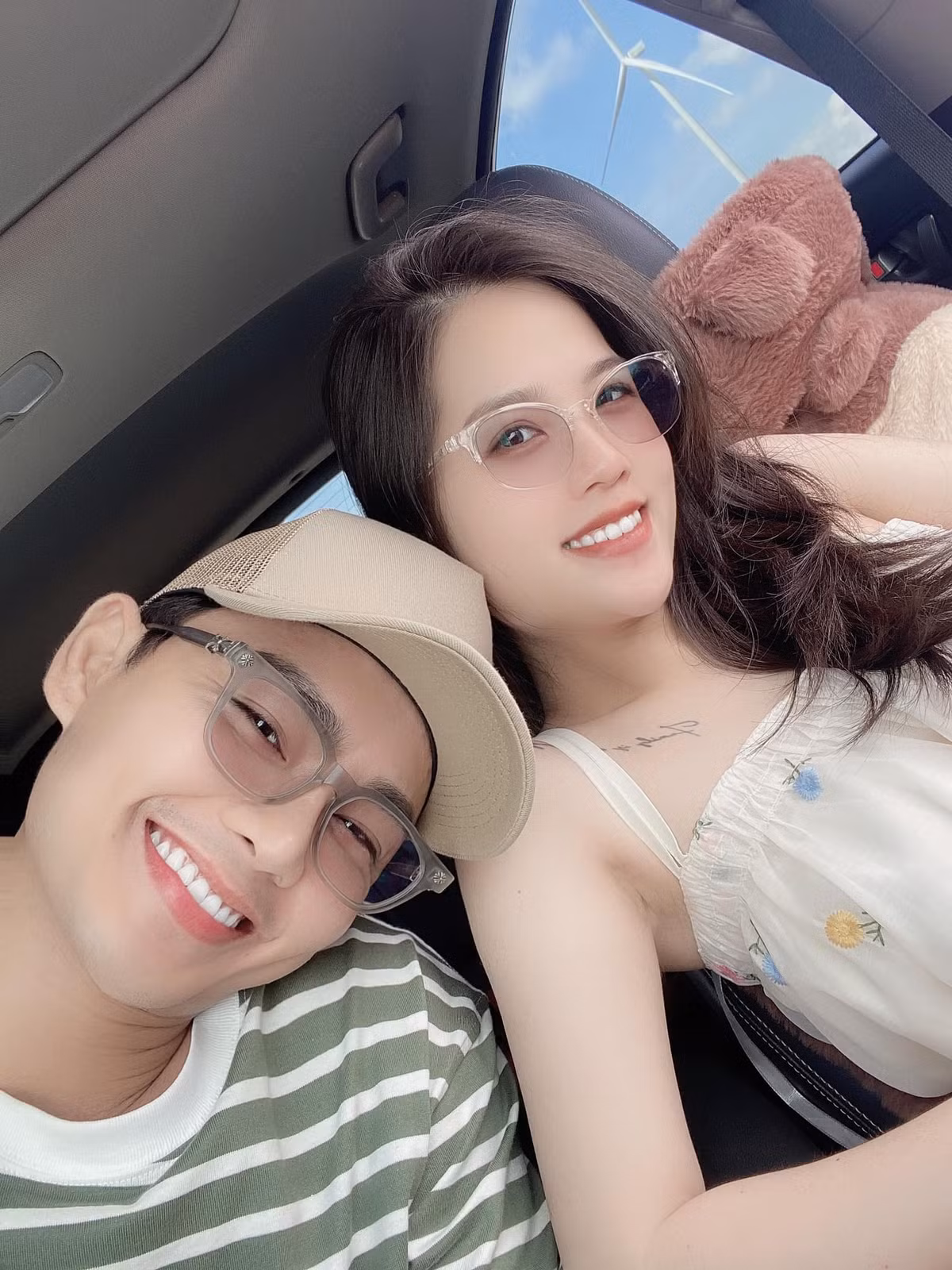 Thân hình của Huyền My không có thay đổi nhiều dù đang mang thai.