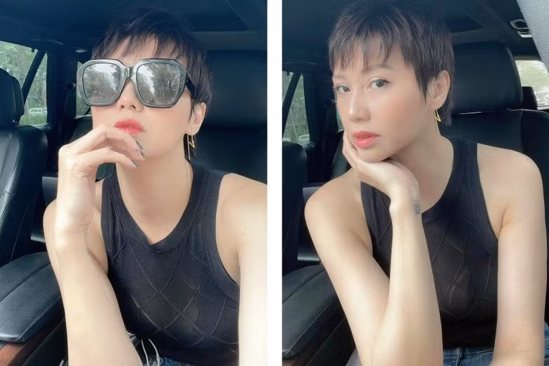 Làn da sáng, chiều cao nổi bật cùng vóc dáng thon gọn của mẹ Hải My khiến nhiều người không thể tin bà đang ở độ tuổi U50