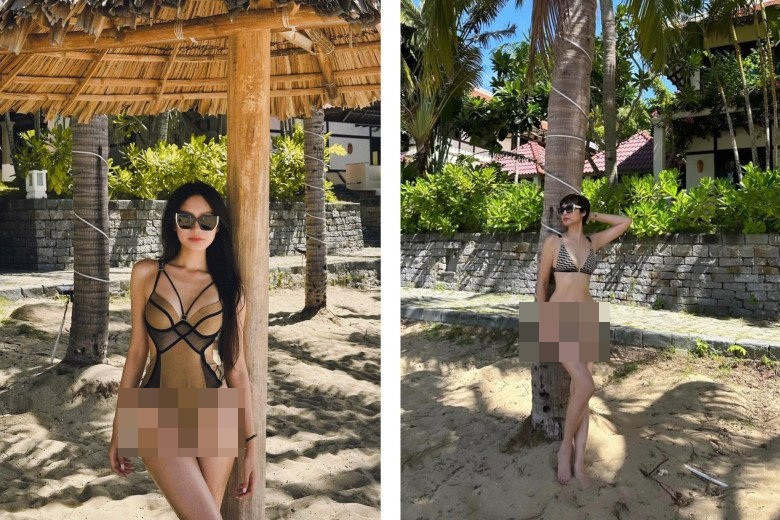 Loạt ảnh diện bikini của mẹ Doãn Hải My thậm chí còn táo bạo hơn cả con gái xinh đẹp của mình.