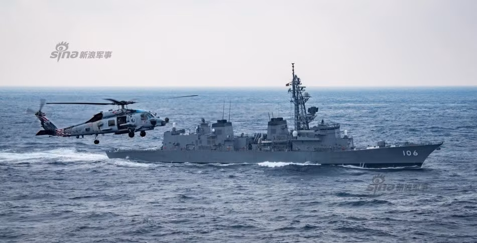 Trong tuần này, phía Mỹ cũng đã có cuộc tập trận chung rất lớn với lực lượng Quân đội Hàn Quốc trên đất liền. Nguồn ảnh: Sina.