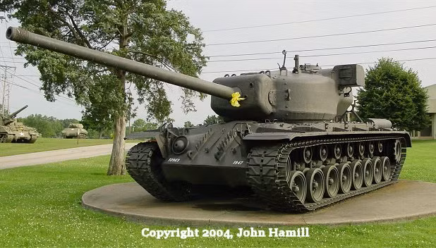 Được chế tạo vào năm 1944 với mục tiêu đối đầu với những chiếc xe tăng hạng nặng của Đức đang ngăn cản bước tiến của Quân Đồng Minh ở châu Âu, xe tăng hạng nặng T34 Mỹ được ra đời dựa trên bản tiền nhiệm là mẫu T29 hạng nặng. Ảnh: Mẫu xe tăng hạng nặng T29 tiền thân của T34. Nguồn: John Hamill.