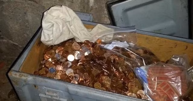 Cuối cùng, chàng trai trẻ còn tìm thấy cả một chiếc rương chất đầy tiền xu với đủ các loại mệnh giá khác nhau. (Nguồn Mop)