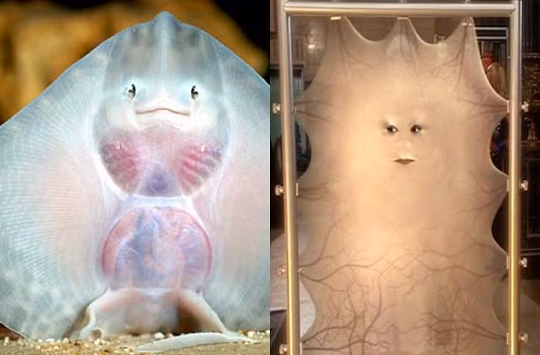 Không chỉ có nhện, một con cá đuối cũng từng bị phát hiện có khuôn mặt giống như mô phỏng của người ngoài hành tinh trong bộ phim khoa học viễn tưởng Dr.Who. (Nguồn Sina)