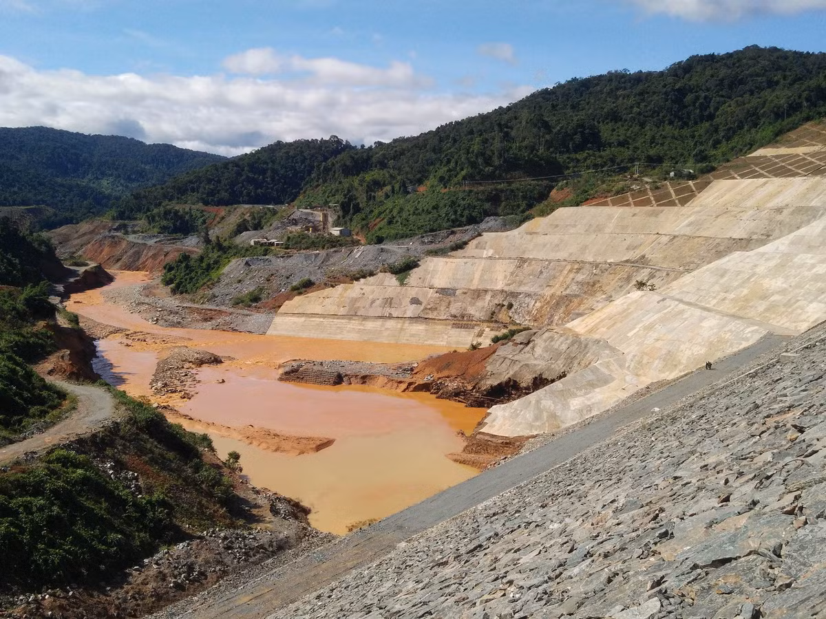 Khu vực xảy ra sự cố thủy điện Sông Bung 2.