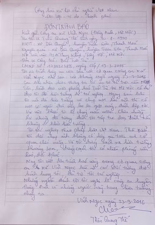 Cong an Dong Anh xin loi phong vien vi co “thai do khong dung”-Hinh-2