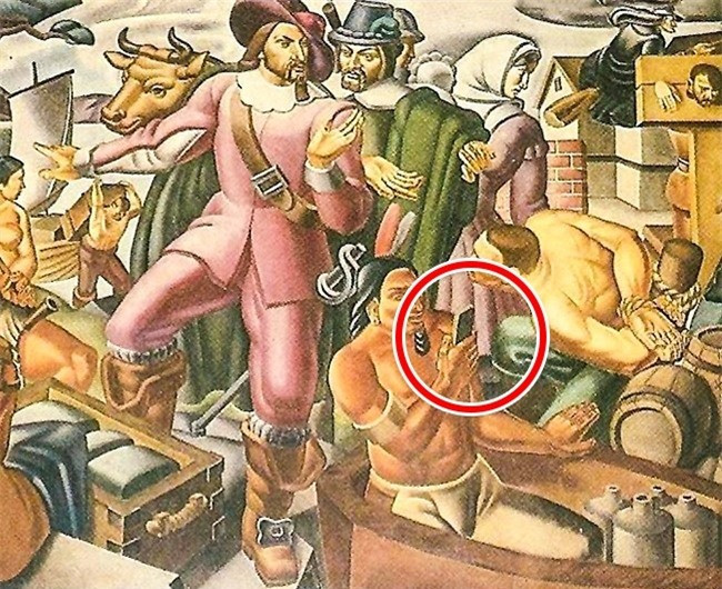  Smartphone xuất hiện từ thế kỷ 17? Bức tranh năm 1933 của danh họa Umberto Romano người Italia, mô tả sự kiện William Pynchon, người sáng lập ra vùng Springfield, Massachusetts (Mỹ) từ thế kỷ 17. Tuy nhiên điểm đặc biệt trong bức tranh này là hình ảnh một người thổ dân cầm một vật có hình dạng hệt như chiếc iPhone thời thượng ngày nay. Liệu rằng iPhone có xuất hiện vào thế kỷ 17? Nhiều người nhận định, đây có lẽ chỉ đơn giản là một chiếc gương nhỏ, vật liệu rất phổ biến ở thế kỷ 17. Tuy nhiên câu trả lời về bí ẩn xuyên không của món đồ công nghệ hiện đại này có lẽ vẫn chưa đến hồi ngã ngũ. 