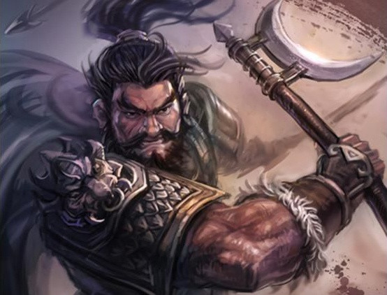 Điển Vi - tướng phục vụ dưới trướng Tào Tháo. Trong Tam quốc diễn nghĩa, ông nhiều lần tả xung hữu đột cứu Tào Tháo. Năm 197, Trương Tú giả hàng Tào Tháo, sau đó làm phản. Đêm đó, khi Tào Tháo đang cùng Châu thị (thím Trương Tú) đang nghỉ ngơi, Trương Tú bất ngờ mang quân đột kích vào trại Tào, khiến Tào Tháo không kịp trở tay, Điển Vi đứng canh cửa, múa trường kích tả xung hữu đột. Cuối cùng vì bị quá nhiều vết thương nên ngã xuống đất chết. Ông chết tới nửa ngày mà quân Trương Tú mới dám tiến lại. Tào Tháo nhờ có Điển Vi chặn giữ cửa trước nên chạy trốn thoát nhân lúc đêm tối.