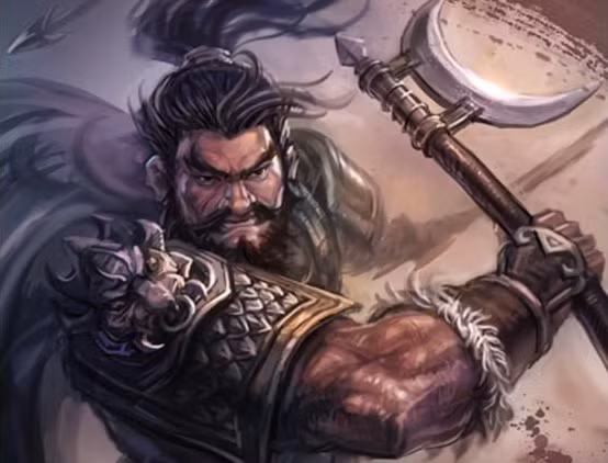 Điển Vi - tướng phục vụ dưới trướng Tào Tháo. Trong Tam quốc diễn nghĩa, ông nhiều lần tả xung hữu đột cứu Tào Tháo. Năm 197, Trương Tú giả hàng Tào Tháo, sau đó làm phản. Đêm đó, khi Tào Tháo đang cùng Châu thị (thím Trương Tú) đang nghỉ ngơi, Trương Tú bất ngờ mang quân đột kích vào trại Tào, khiến Tào Tháo không kịp trở tay, Điển Vi đứng canh cửa, múa trường kích tả xung hữu đột. Cuối cùng vì bị quá nhiều vết thương nên ngã xuống đất chết. Ông chết tới nửa ngày mà quân Trương Tú mới dám tiến lại. Tào Tháo nhờ có Điển Vi chặn giữ cửa trước nên chạy trốn thoát nhân lúc đêm tối.