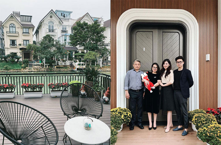 Kết hôn xong, hai vợ chồng Tú Anh sống trong căn biệt thự sang trọng, rộng rãi có view nhìn ra sông và tọa lạc ở một trong những khu vực đắt đỏ nhất Hà Nội.