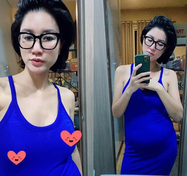 Nhìn bụng của Trang Trần ai cũng nghĩ là cô đang mang thai tháng thứ 5, thứ 6.