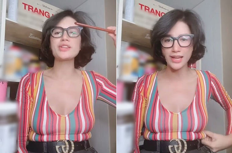 Trang Trần từng tức giận khi fan chê cô ngực xệ, bụng ú mỡ.