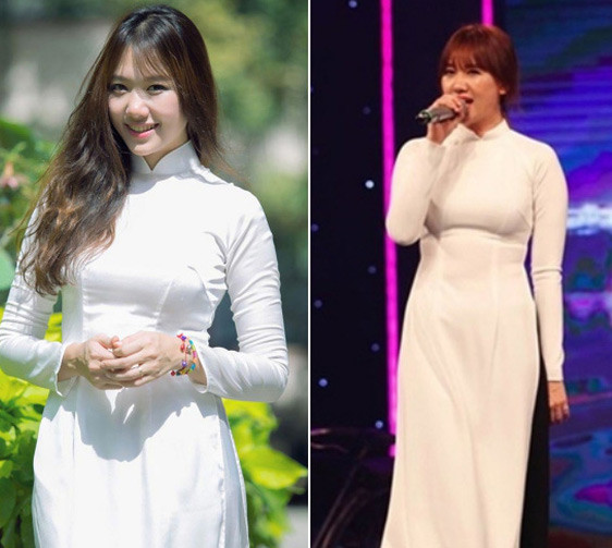 Nữ ca sĩ lai Hàn – Việt là một trong những mỹ nhân Vbiz có cân nặng thất thường nhất.