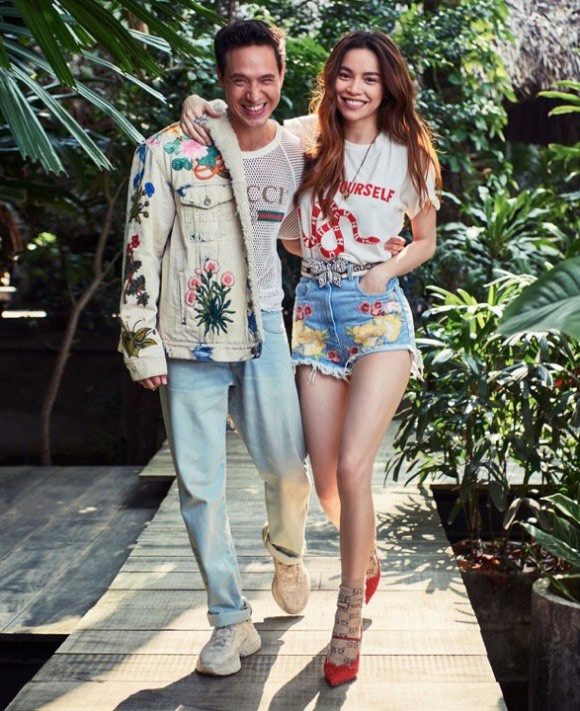 Chiều cao và thân hình của Kim Lý được khen rất đẹp đôi với Hồ Ngọc Hà.