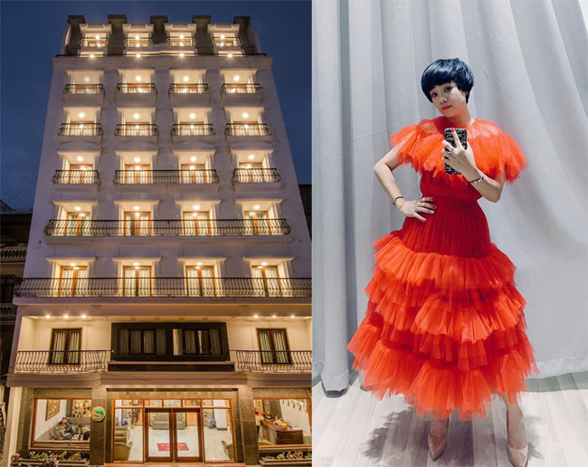 Do khó khăn giữa mùa COVID-19, nữ ca sĩ Ngọc Khuê rao bán khách sạn ở Sa Pa với giá 110 tỷ đồng. Theo giọng ca Chuồn chuồn ớt, khách sạn này được gia đình cô xây dựng từ năm 2016 và đi vào kinh doanh từ năm 2017. (Ảnh Thanh niên)