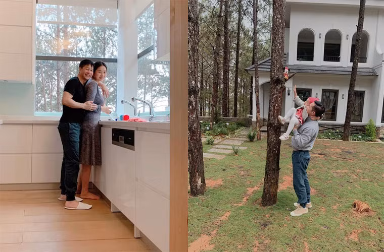 Đi trốn dịch ở Đà Lạt, vợ chồng cựu người mẫu Phan Như Thảo lộ biệt thự rộng 100m2 trong khuôn viên đất rộng 500m2. (Ảnh: Ngôi sao)