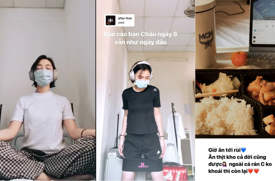 Fashionista Châu Bùi cũng có những trải nghiệm đáng nhớ tại khu cách ly sau khi cô trở về từ Tuần lễ thời trang Milan và Paris hồi tháng 3.