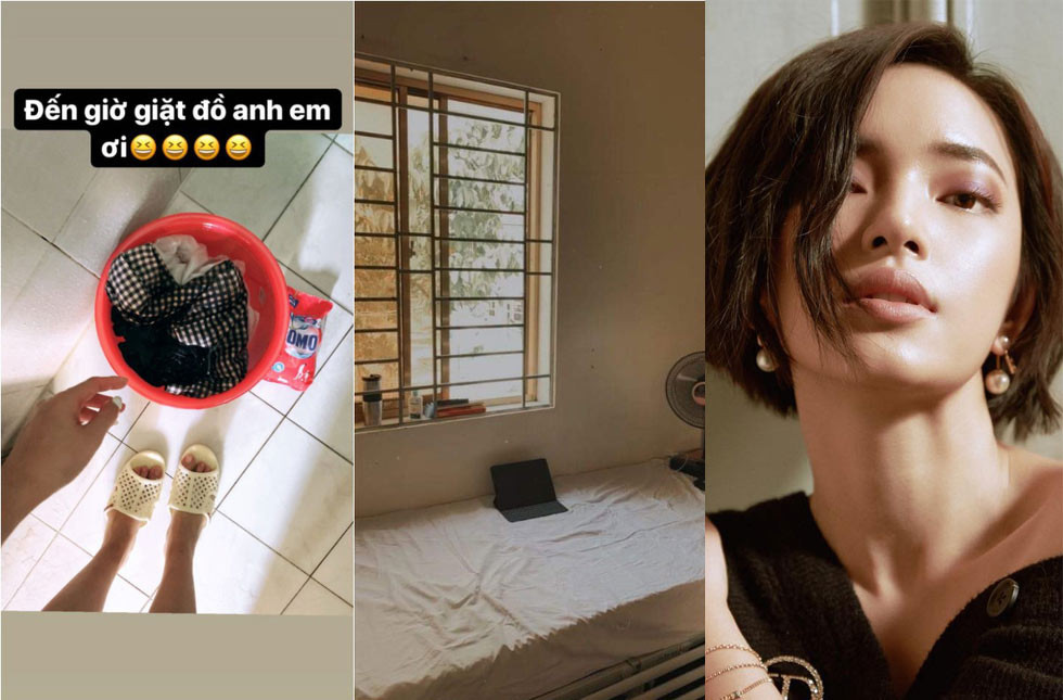 Châu Bùi cũng được mọi người nhớ tới với tinh thần rất tích cực, lạc quan khi đi cách ly. Những hình ảnh cô chia sẻ trên trang cá nhân về việc sinh hoạt trong khu cách ly được nhiều người quan tâm.