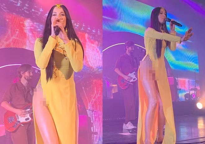 Trước Silves Chao, không ít sao ngoại từng "hứng gạch" vì đụng chạm đến trang phục truyền thống Việt. Tháng 10/2019, nữ ca sĩ người Mỹ Kacey Musgraves đăng tải loạt hình biểu diễn gây bức xúc khi mặc áo dài nhưng "quên" quần.