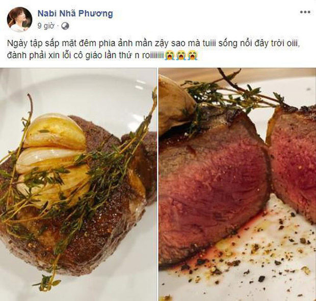 Nổi tiếng là người nấu ăn ngon nên nam danh hài kiêm MC Trường Giang cũng rất tận tình chăm sóc bữa ăn cho vợ. Những hôm Nhã Phương đi làm về muộn, nam diễn viên thường tự tay nấu nướng, tẩm bổ cho vợ.