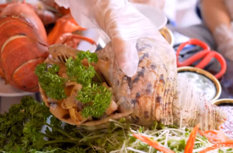 Ốc hoàng hậu sau khi được chế biến.