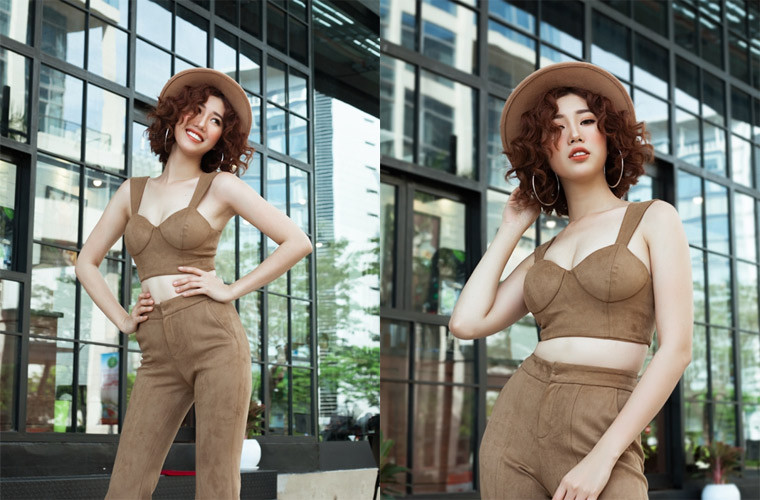 Áo crop top là một trong những style yêu thích của Thúy Ngân.