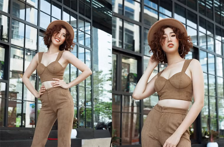 Áo crop top là một trong những style yêu thích của Thúy Ngân.