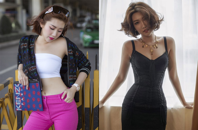 Sở hữu vòng eo thon nên Thúy Ngân luôn dễ dàng chọn đồ sao cho tôn vóc dáng nhất có thể từ váy ôm cho tới crop top.