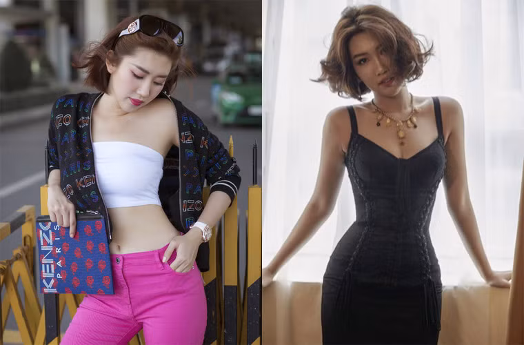 Sở hữu vòng eo thon nên Thúy Ngân luôn dễ dàng chọn đồ sao cho tôn vóc dáng nhất có thể từ váy ôm cho tới crop top.