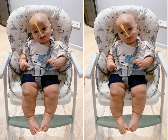 Mới 10 tháng nhưng hai quý tử của MC Thành Trung và bà xã đã biết nhiều thứ.