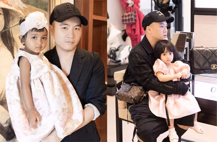 Cô con gái Đỗ Phạm Linh Đan (Đen - ảnh trái) có cá tính mạnh mẽ nên Đỗ Mạnh Cường hướng con phát triển như một fasshionista nhí. Còn bé Đỗ Phạm Hà My (MyMy) có tính cách điệu đà nên được bố chiều chuộng như một nàng công chúa.