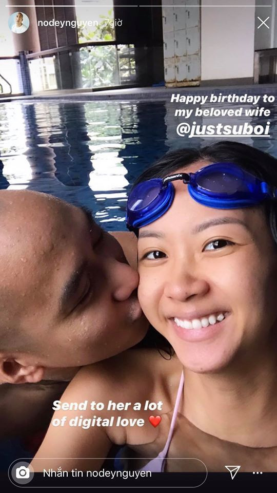 Khoảnh khắc Nodey chúc mừng sinh nhật Suboi, gọi cô là "vợ yêu" khiến fan ghen tỵ.