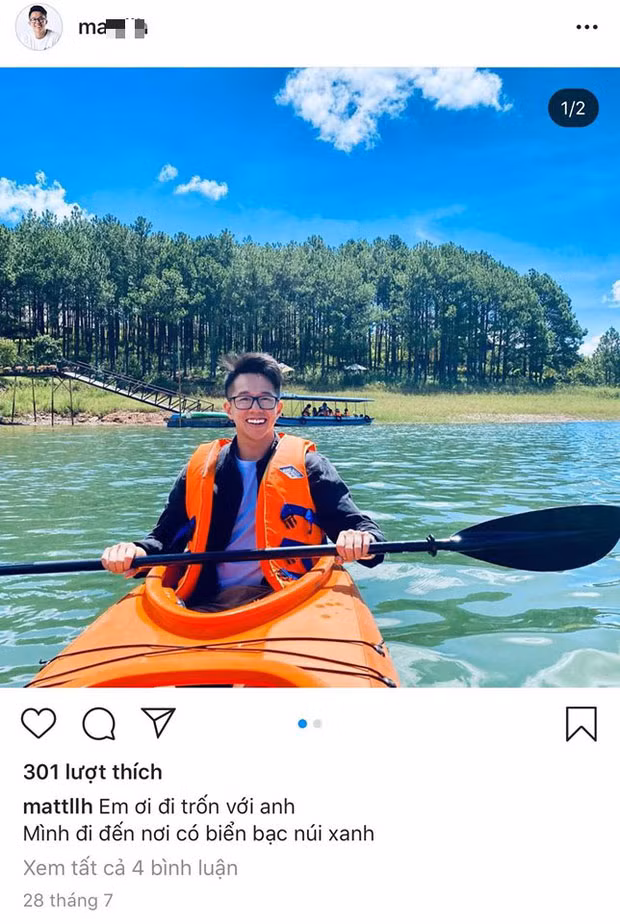 Ngày 28/7, Matt Liu chia sẻ hình ảnh cùng lời tựa mà cư dân mạng cho rằng là nói nhắn gửi tới Hương Giang.