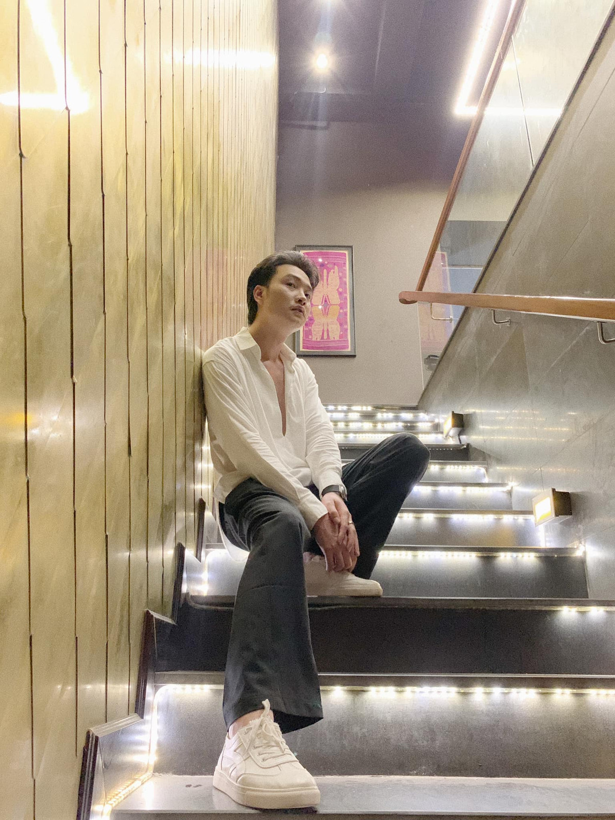 Nam diễn viên đang nỗ lực từng ngày để phát triển sự nghiệp. Ảnh: FBNV.