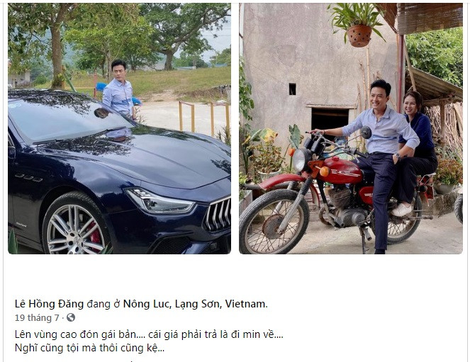 Hồng Đăng đăng ảnh cùng với Lương Thu Trang, kèm chia sẻ lái ô tô "lên vùng cao đón gái bản... cái giá phải trả là đi min về". Trong phim, Thu Trang vào vai nữ chính tên Minh - con ngoài giá thú của ông chủ tập đoàn Cao Gia (NSND Mạnh Cường thủ vai). Trong phim, Minh vướng chuyện tình cảm tay ba với Phúc (Doãn Quốc Đam) và Hoàng (Việt Anh).