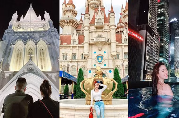 Trước khi dịch COVID-19 bùng phát, Bảo Thy và chồng tận hưởng những chuyến vi vu khắp thế giới: Mỹ, Hàn Quốc, Thái Lan, Singapore.