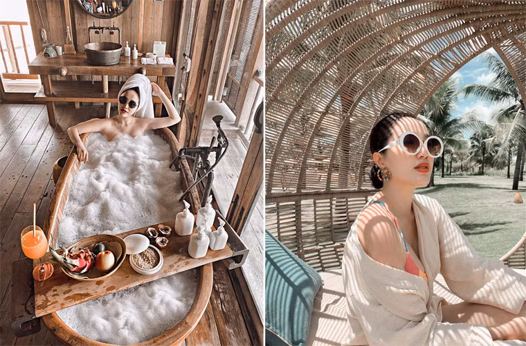 Dạo gần đây, do ảnh hưởng của dịch COVID-19, Bảo Thy lại cùng chồng đi du lịch trong nước và toàn ở những resort sang chảnh tại Nha Trang, Phú Quốc, Côn Đảo…