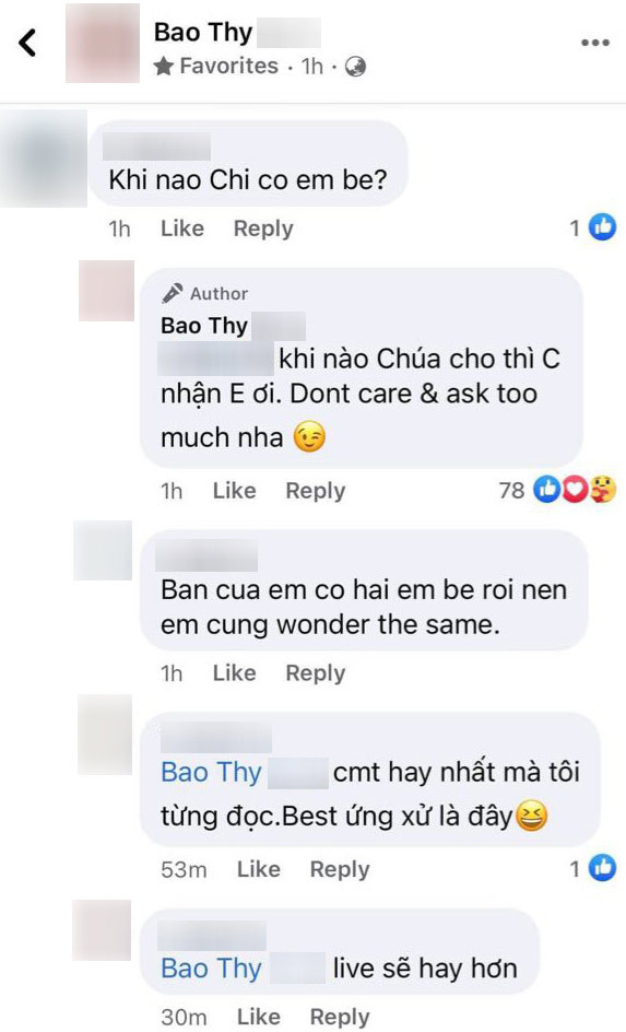 Bao Thy dap tra khi fan kem duyen hoi 