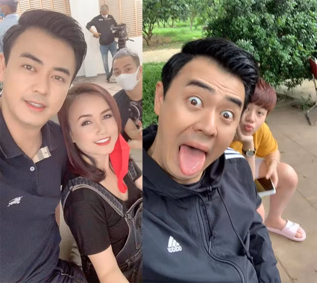 Hậu trường hài hước làm phim mùa COVID-19 của ê-kíp "Những ngày không quên". Diễn viên Tuấn Tú, Bảo Hân và Hoàng Yến nhí nhảnh ở hậu trường.