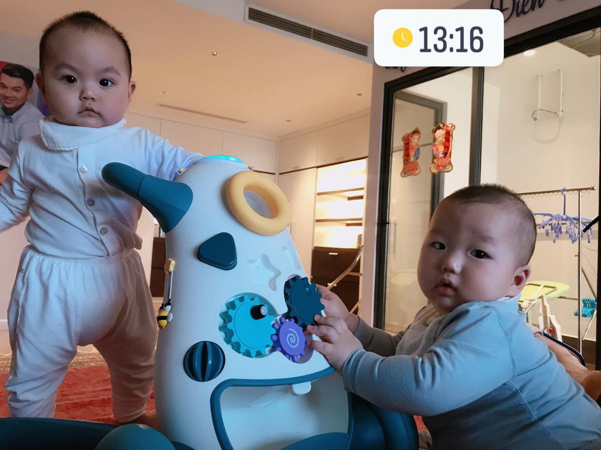 Chào đời vào năm Kỷ Hợi 2019, cặp song sinh thường được ba Thành gọi là "heo vàng".